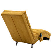 Mustard linen modern chaise lounge chair by La Spezia additional picture 5