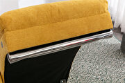 Mustard linen modern chaise lounge chair by La Spezia additional picture 6
