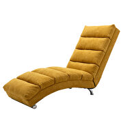 Mustard linen modern chaise lounge chair by La Spezia additional picture 8