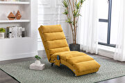 Mustard linen modern chaise lounge chair by La Spezia additional picture 9