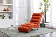 Orange linen modern chaise lounge chair by La Spezia additional picture 2