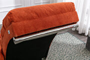 Orange linen modern chaise lounge chair by La Spezia additional picture 12