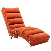 Orange linen modern chaise lounge chair by La Spezia additional picture 13