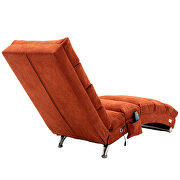 Orange linen modern chaise lounge chair by La Spezia additional picture 14