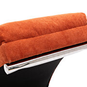 Orange linen modern chaise lounge chair by La Spezia additional picture 15