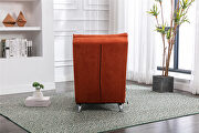 Orange linen modern chaise lounge chair by La Spezia additional picture 3