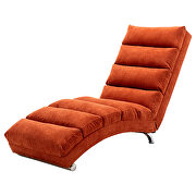 Orange linen modern chaise lounge chair by La Spezia additional picture 7