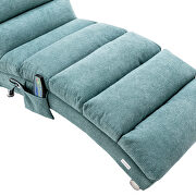 Teal linen modern chaise lounge chair by La Spezia additional picture 14