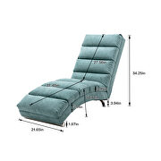 Teal linen modern chaise lounge chair by La Spezia additional picture 15