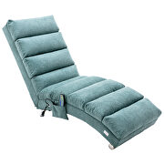Teal linen modern chaise lounge chair by La Spezia additional picture 4