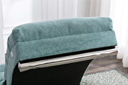 Teal linen modern chaise lounge chair by La Spezia additional picture 6