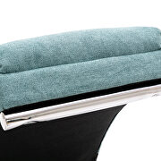 Teal linen modern chaise lounge chair by La Spezia additional picture 8