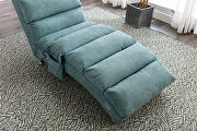 Teal linen modern chaise lounge chair by La Spezia additional picture 9