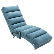 Blue linen modern chaise lounge chair by La Spezia additional picture 2