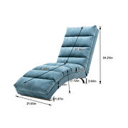 Blue linen modern chaise lounge chair by La Spezia additional picture 13