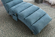 Blue linen modern chaise lounge chair by La Spezia additional picture 3