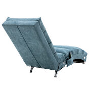 Blue linen modern chaise lounge chair by La Spezia additional picture 4