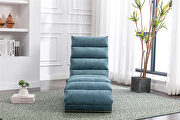Blue linen modern chaise lounge chair by La Spezia additional picture 6