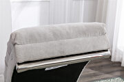 Light gray linen modern chaise lounge chair by La Spezia additional picture 16