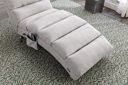 Light gray linen modern chaise lounge chair by La Spezia additional picture 17
