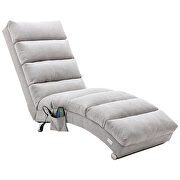 Light gray linen modern chaise lounge chair by La Spezia additional picture 10