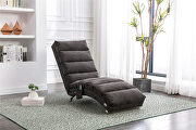 Dark gray linen modern chaise lounge chair by La Spezia additional picture 11
