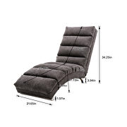 Dark gray linen modern chaise lounge chair by La Spezia additional picture 12