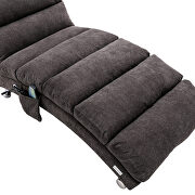 Dark gray linen modern chaise lounge chair by La Spezia additional picture 4