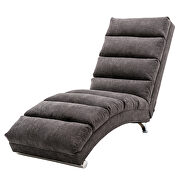 Dark gray linen modern chaise lounge chair by La Spezia additional picture 5