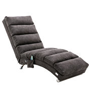 Dark gray linen modern chaise lounge chair by La Spezia additional picture 8