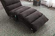 Dark gray linen modern chaise lounge chair by La Spezia additional picture 10