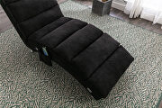 Black linen modern chaise lounge chair by La Spezia additional picture 12
