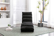 Black linen modern chaise lounge chair by La Spezia additional picture 13