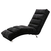 Black linen modern chaise lounge chair by La Spezia additional picture 14