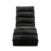 Black linen modern chaise lounge chair by La Spezia additional picture 3