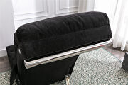 Black linen modern chaise lounge chair by La Spezia additional picture 8
