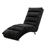 Black linen modern chaise lounge chair by La Spezia additional picture 10