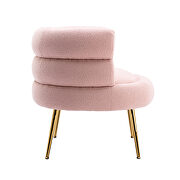 Pink fabric accent leisure chair with golden feet by La Spezia additional picture 2