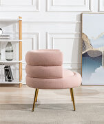 Pink fabric accent leisure chair with golden feet by La Spezia additional picture 4