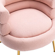 Pink fabric accent leisure chair with golden feet by La Spezia additional picture 7