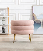 Pink fabric accent leisure chair with golden feet by La Spezia additional picture 8