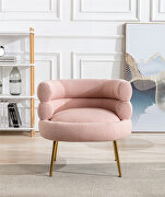 Pink fabric accent leisure chair with golden feet by La Spezia additional picture 9