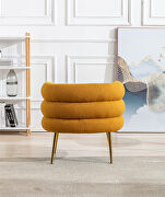 Mustard fabric accent leisure chair with golden feet by La Spezia additional picture 3