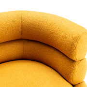 Mustard fabric accent leisure chair with golden feet by La Spezia additional picture 4