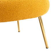 Mustard fabric accent leisure chair with golden feet by La Spezia additional picture 6