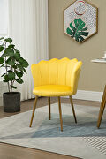 High quality mustard fabric upholstery accent chair by La Spezia additional picture 3