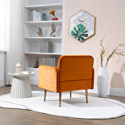 Orange velvet fabric upholstery chaise lounge chair by La Spezia additional picture 2