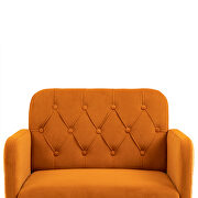 Orange velvet fabric upholstery chaise lounge chair by La Spezia additional picture 11