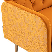 Orange velvet fabric upholstery chaise lounge chair by La Spezia additional picture 12