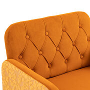 Orange velvet fabric upholstery chaise lounge chair by La Spezia additional picture 15